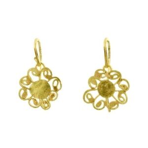 Judy Geib.NWT.Boxed.18K. Gold Dangly Flower Earrings.Exclusive, limited series.